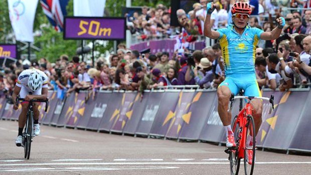 Boilover ...  Alexandre Vinokourov caused a stir with his gold medal ride in the road race.