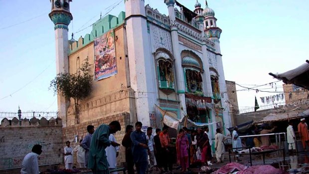 Suicide bomb ... Forty-one people died in an attack outside a shrine in Pakistan.