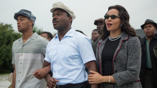 On the march: Carmen Ejogo as Coretta Scott King in a scene from <i>Selma</i>.