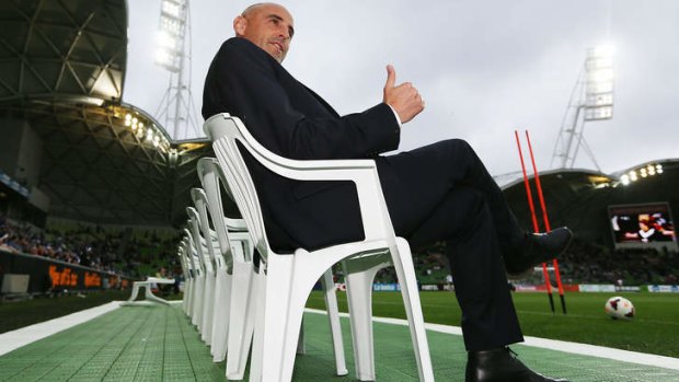 Kevin Muscat at AAMI Park on Friday.
