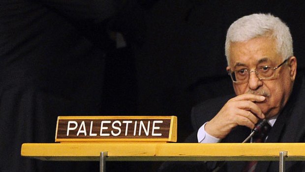 Pressing ahead: Palestinian Authority President Mahmoud Abbas.