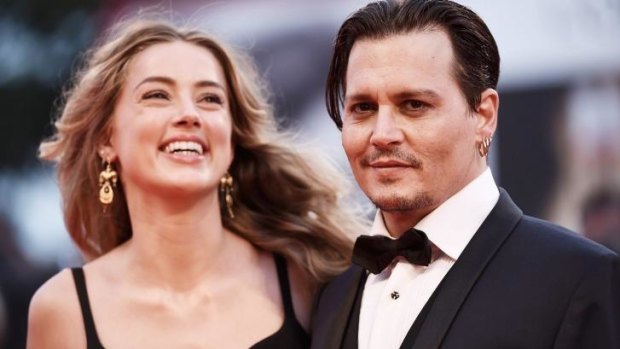 Johnny Depp and Amber Heard at the premiere of Black Mass at the Venice Film Festival.