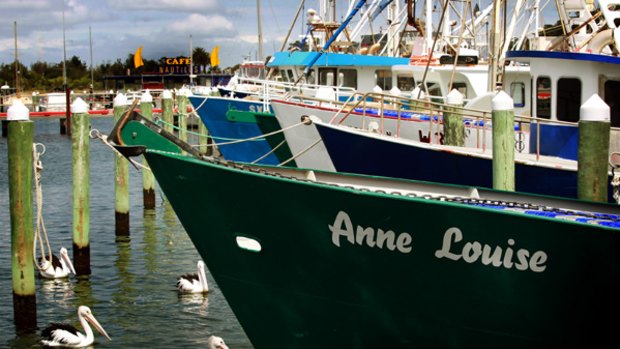 Simple pleasures ... fishing boats dock at Lakes Entrance.