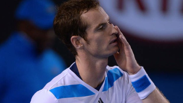 Upset: Andy Murray thought the ball bounced twice.