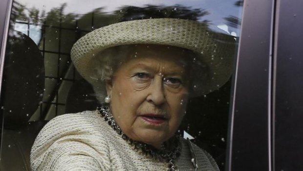 Queen Elizabeth in Braemar, Scotland, on Saturday.