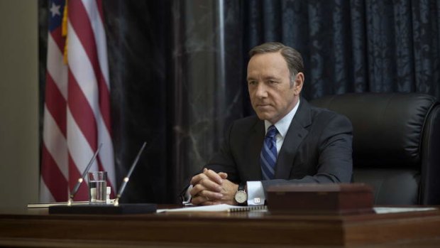 Let me binge my way ... Kevin Spacey as Frank Underwood in <i>House Of Cards</i> season two.
