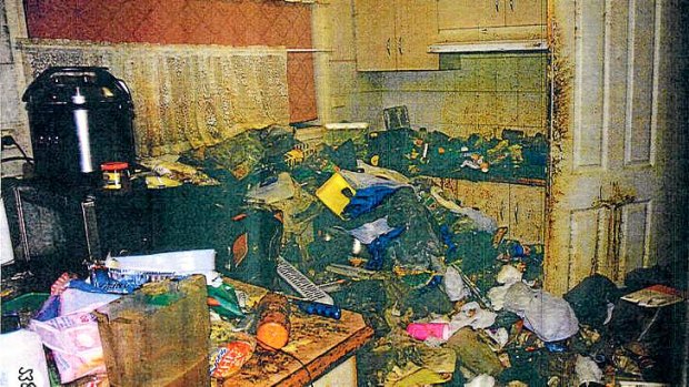 A photograph taken by police of the family's house in Melbourne's north-western suburbs.