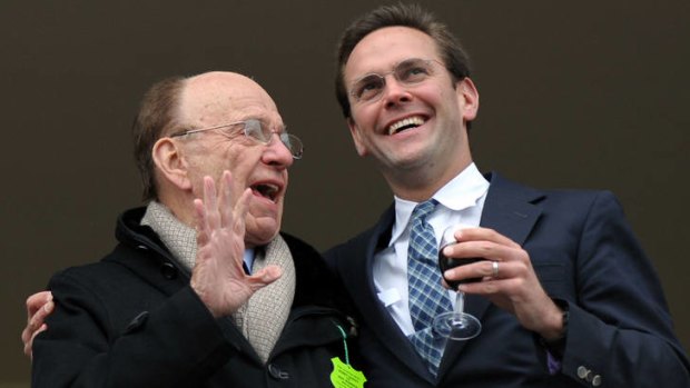 Rupert Murdoch and his son James, right, have now both resigned from the board of News International.