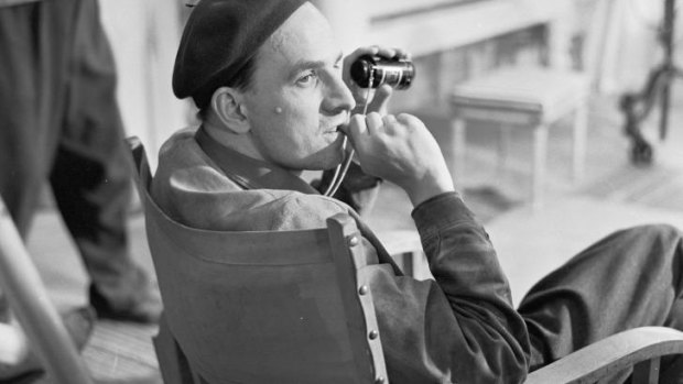 The director Ingmar Bergman on set in 1975.