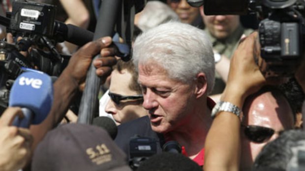 ’’Logical choice’’ ... Bill Clinton in the Haitian capital, Port-au-Prince, last week.