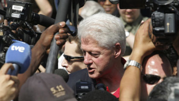 ’’Logical choice’’ ... Bill Clinton in the Haitian capital, Port-au-Prince, last week.