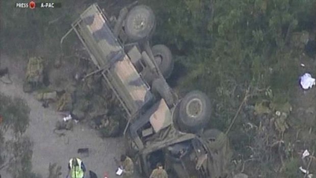 A soldier has died as a result of this crash at Holsworthy barracks on Monday.