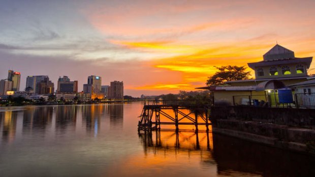 Captivating: Kuching from across the river.