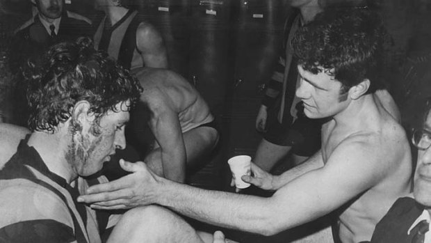 Ear, ear: The Final Story recalls football's most memorable moments, such as Peter Hudson (left) and his bloodied ear.