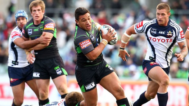 Powerful ... first-year Canberra Raiders player Josh Papalii.