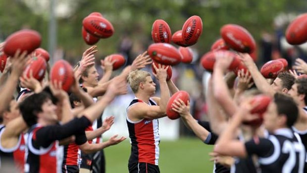 Nick Riewoldt during an open training session this week.