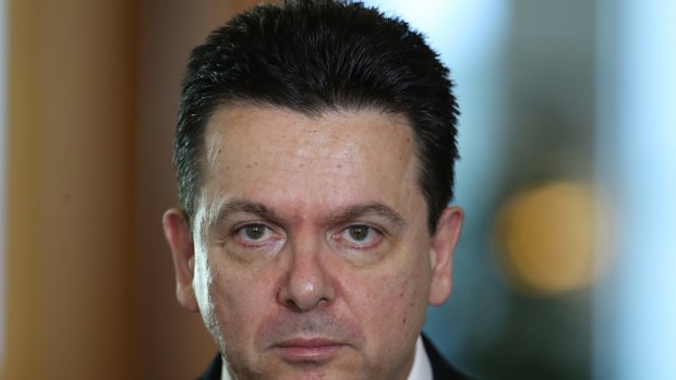 Not happy: Nick Xenophon wants the Facebook page taken down.