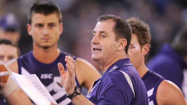 Ross the boss: Fremantle has the best coach in the caper in Ross Lyon, who is intense and driven.
