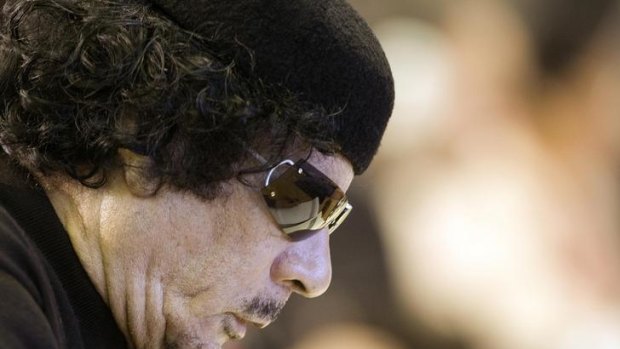 Muammar Gaddafi attends the Food and Agriculture Organisation Food Security Summit in 2009.