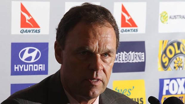 Holger Osieck announces the Socceroos squad yesterday.