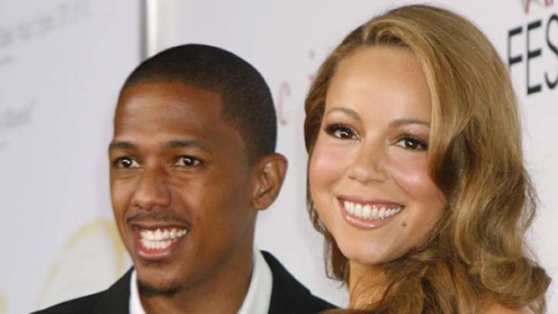 Happy parents ... Mariah Carey and Nick Cannon.