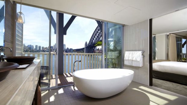 Close as you can get: Sebel Pier One's balcony suite view of Sydney Harbour.
