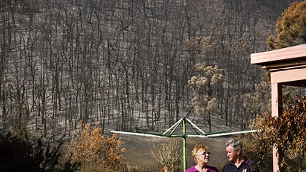Strathewen resident Barrie Tully and his wife Rae Tully  reflect on sheltering eleven people from the fires at their property.