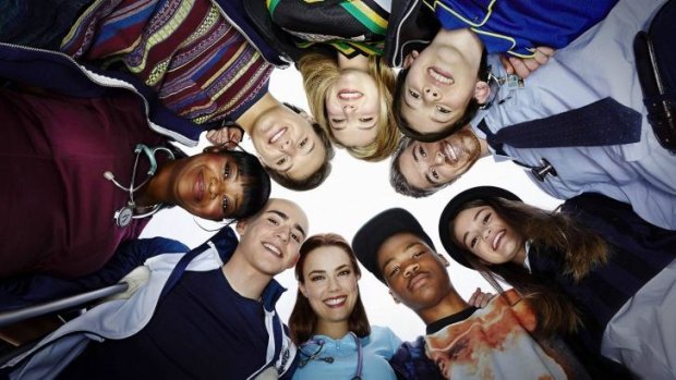 The cast from <i>Red Band Society</i>, a high school drama about a group of teenagers who meet in hospital.