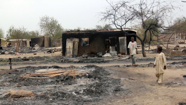 The north-east town of Baga, Nigeria, pictured in 2013, has seen repeated attacks from Boko Haram. 
