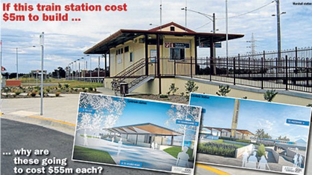 The cost of building four new stations has jumped to $220 million.