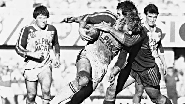 Back to the future ... former Penrith back-rower Lew Zivanovic playing for the Panthers during his stint between 1979 and 1986.