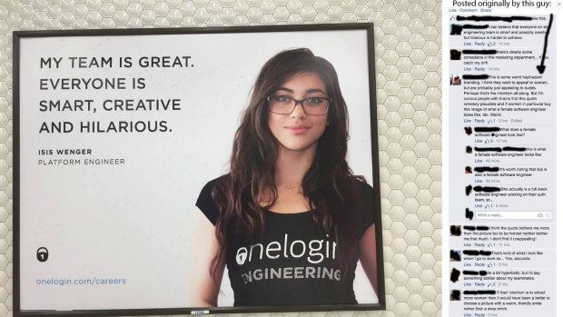 The OneLogin ad that sparked a sexist backlash.