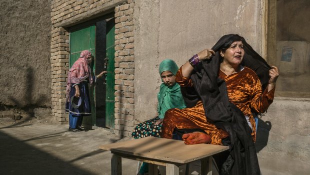 Meena, 11, with her mother Shirin Gul, a convicted serial killer serving a life sentence, at Nangarhar provincial prison, in Jalalabad, Afghanistan.