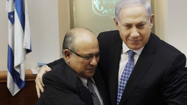 Outspoken ... Ex-head of Mossad, Meir Dagan, pictured with Israeli Prime Minister Benjamin Netanyahu.