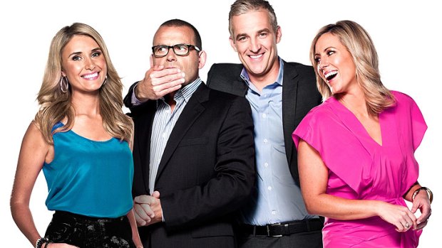 Ten's former <i>Breakfast</i> hosts, from left, Magdalena Roze, Paul Henry, Andrew Rochford and Kathryn Robinson.