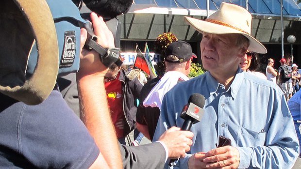 Former Queensland Labor premier  Peter Beattie joined in the Brisbane Labour Day march on May 7, 2012.