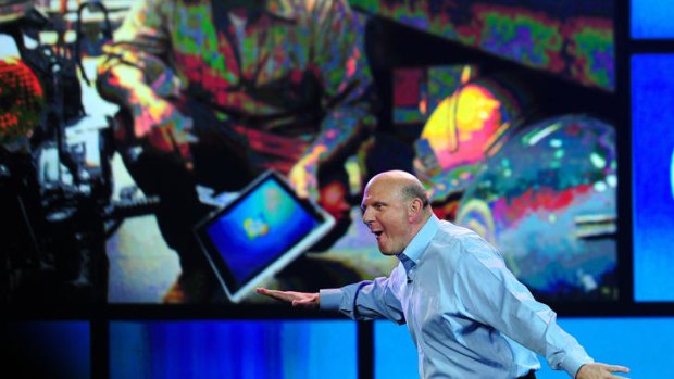 It's a bird, it's a plane, it's... Steve Ballmer.