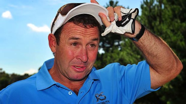 Battle on his hands &#8230; Parramatta coach Ricky Stuart at his charity golf day. He brushed aside questions about Josh Papalii.