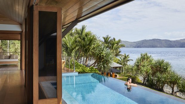 One way to wake up in the morning: a suite with its own infinity pool.