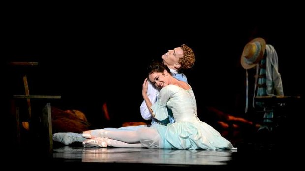 Lucinda Dunn and Adam Bull rehearse the Australian Ballet's production of <i>Manon</i> at the Arts Centre, Melbourne.
