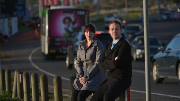Lisa Lawrence and Darren Peters, who campaigned to extend the rail system to Mernda.