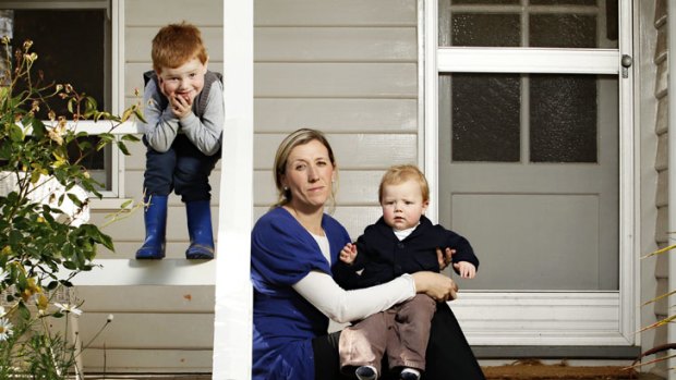 Emily Lloyd, with her children Lachlan, 3, (left) and Henry, 1, found that being accepted as a patient by a medical practice in Bendigo was a matter of who you know.