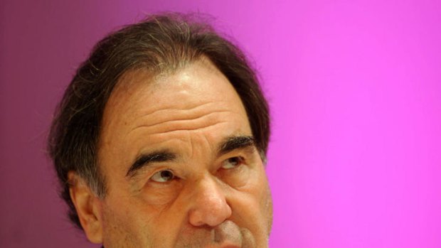 US director Oliver Stone attends a press conference during the International Film Festival in Algiers on November 19, 2011.