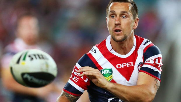 Quarantined: Roosters halfback Mitchell Pearce.