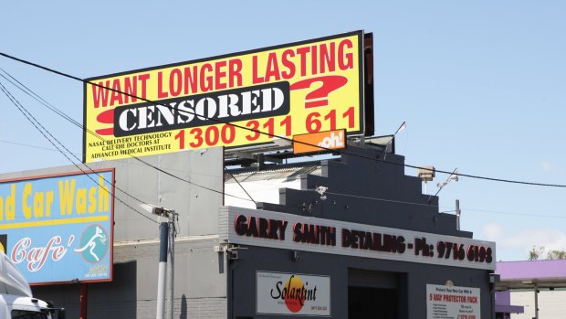 The company famous for its prominent billboards advertising treatments for premature ejaculation and erectile dysfunction targeted male vulnerability. 
