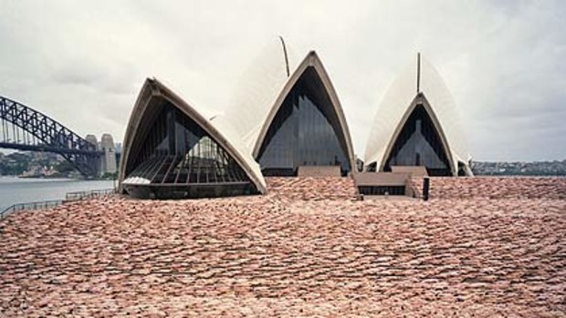 Full exposure ... Spencer Tunick's Opera House nude shot.