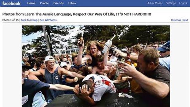 Images from the Cronulla riots posted on Facebook.