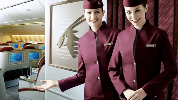 Service industry... Qatar Airlines was voted best in the world at the Skytrax awards.