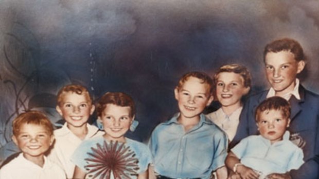 The clan ... Ivan Milat aged about 10 (centre) with Michael, Boris, Shirley, Mary, Alexander and Walter (on lap).