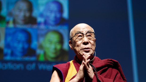 Hacked: His Holiness the Dalai Lama speaking in Australia earlier this year.